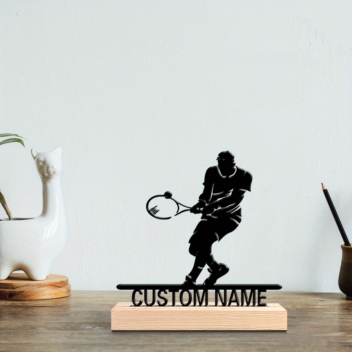 Home Decor Theme - Personalized Tennis Player Metal Statue With
