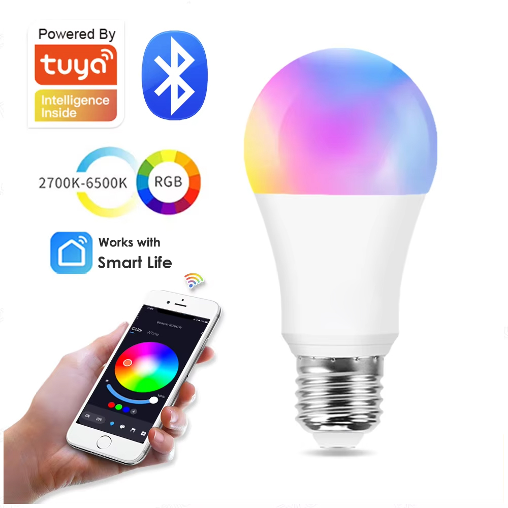 Home Decor Free App - Bluetooth E27 LED Smart Bulb Tuya