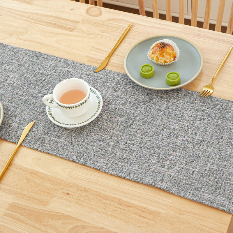 New Thick Linen Solid Color Li - огляд і ціна Linen Table Runner