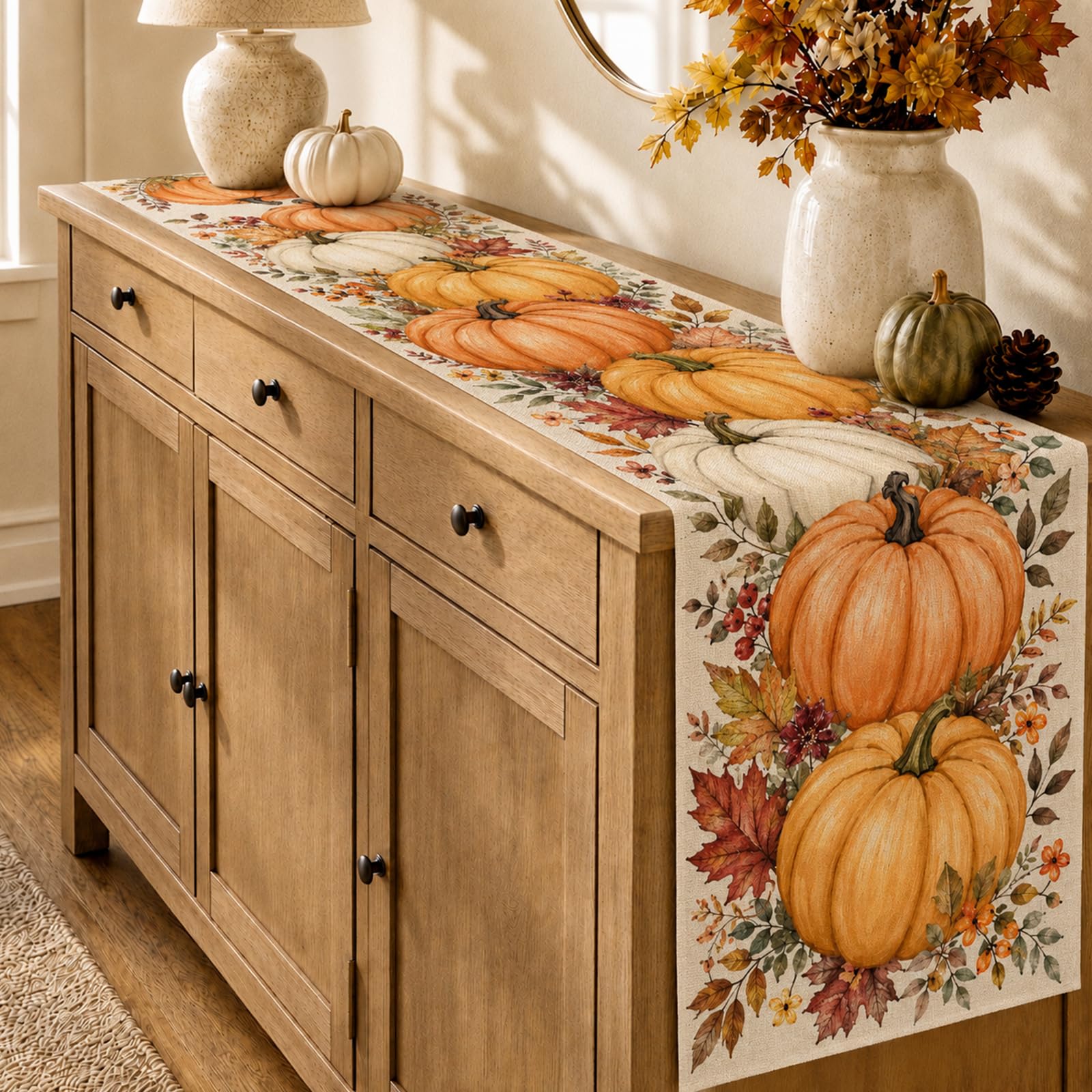 Halloween Table Runner Vintage - огляд і ціна Linen Table Runner