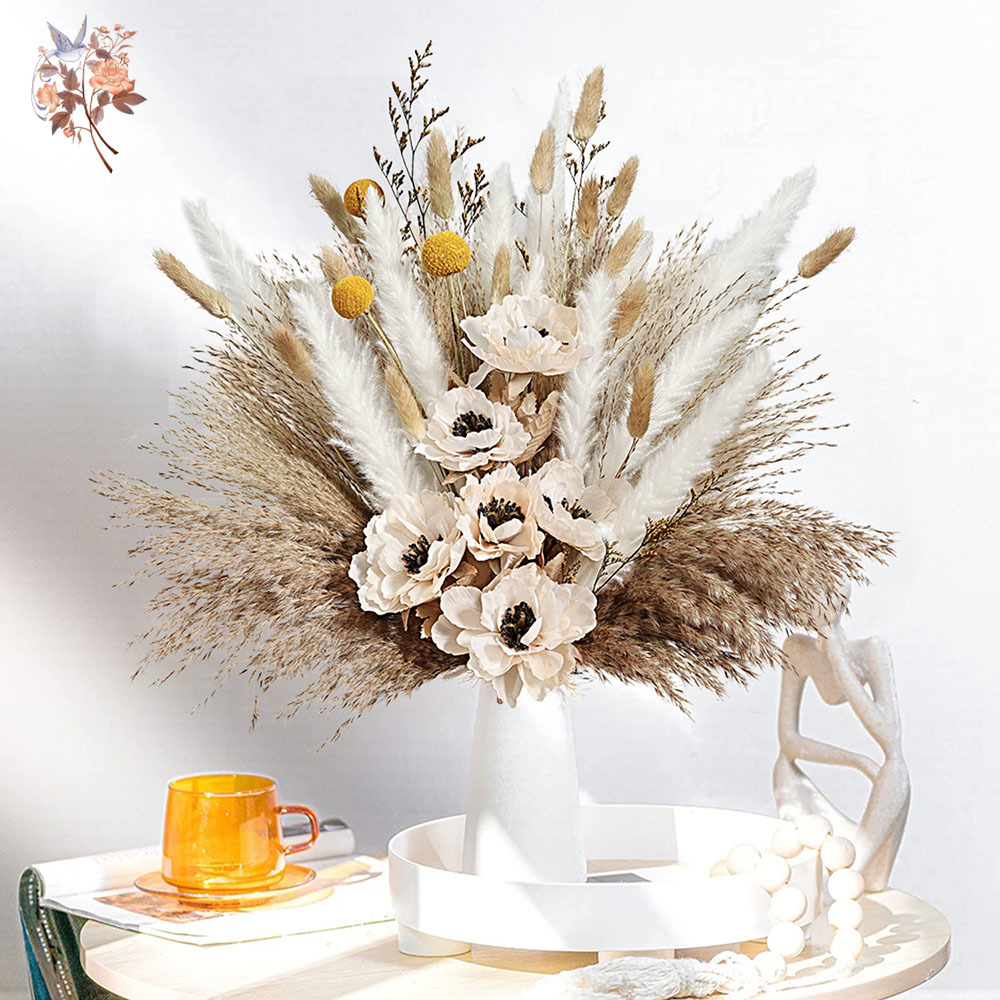 55Pcs Artificial Flower Bouque - огляд і ціна Pampas Grass Decor