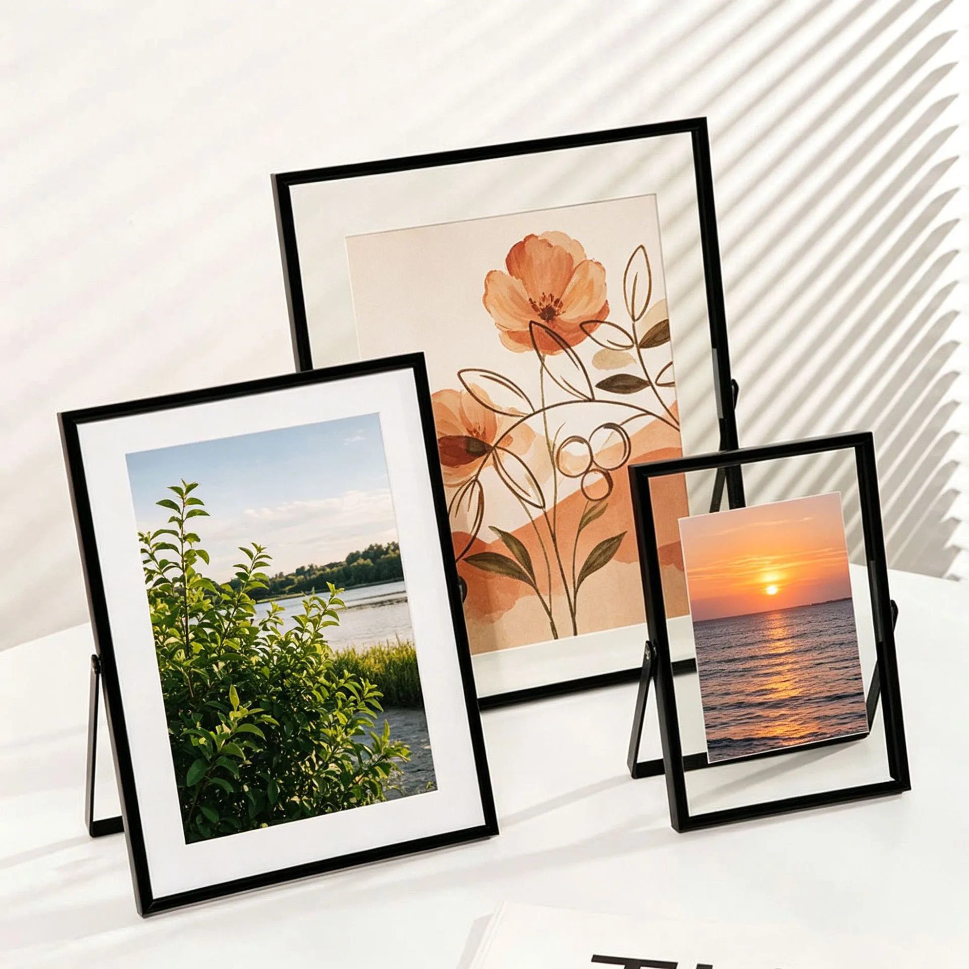 Double Sided Transparent Glass - огляд і ціна Bamboo Photo Frame
