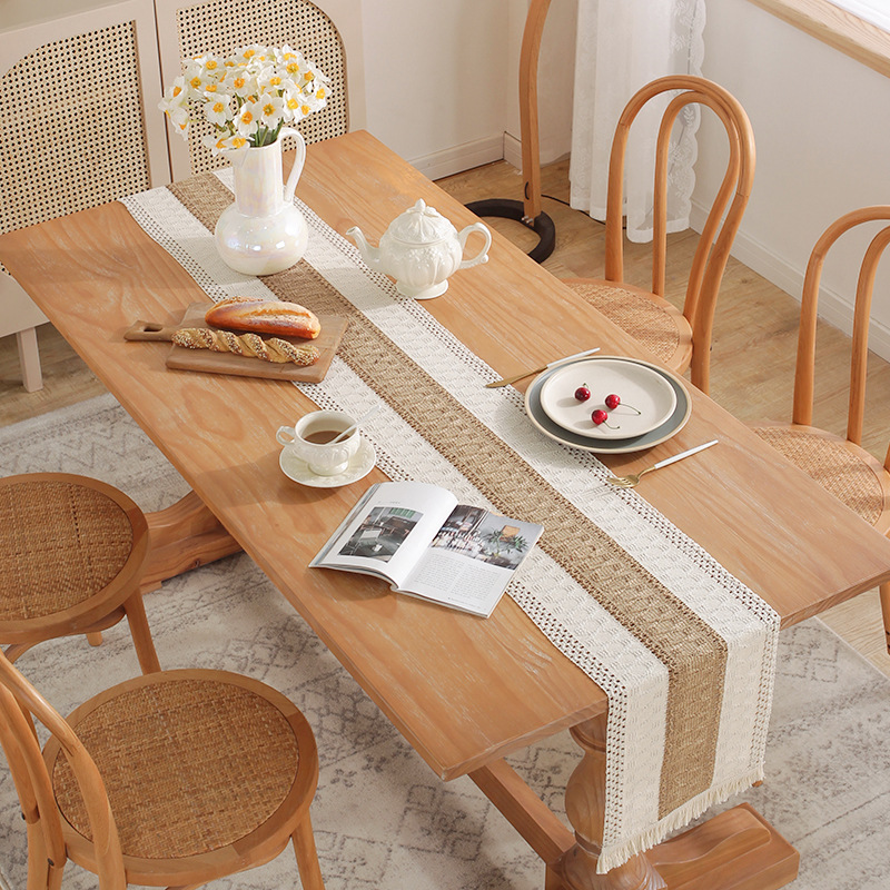 Cotton and Linen Splicing Tabl - огляд і ціна Linen Table Runner