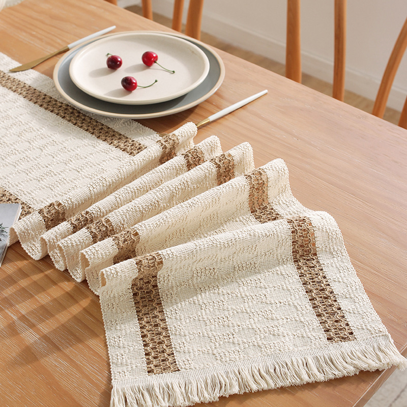 Cotton and Linen Splicing Tabl - огляд і ціна Linen Table Runner