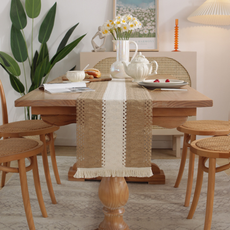 Cotton and Linen Splicing Tabl - огляд і ціна Linen Table Runner