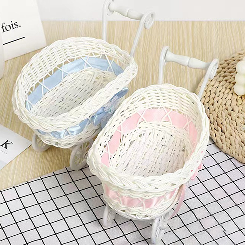 1Pcs Basket Baby Cart Stroller - огляд і ціна Rattan Plant Basket